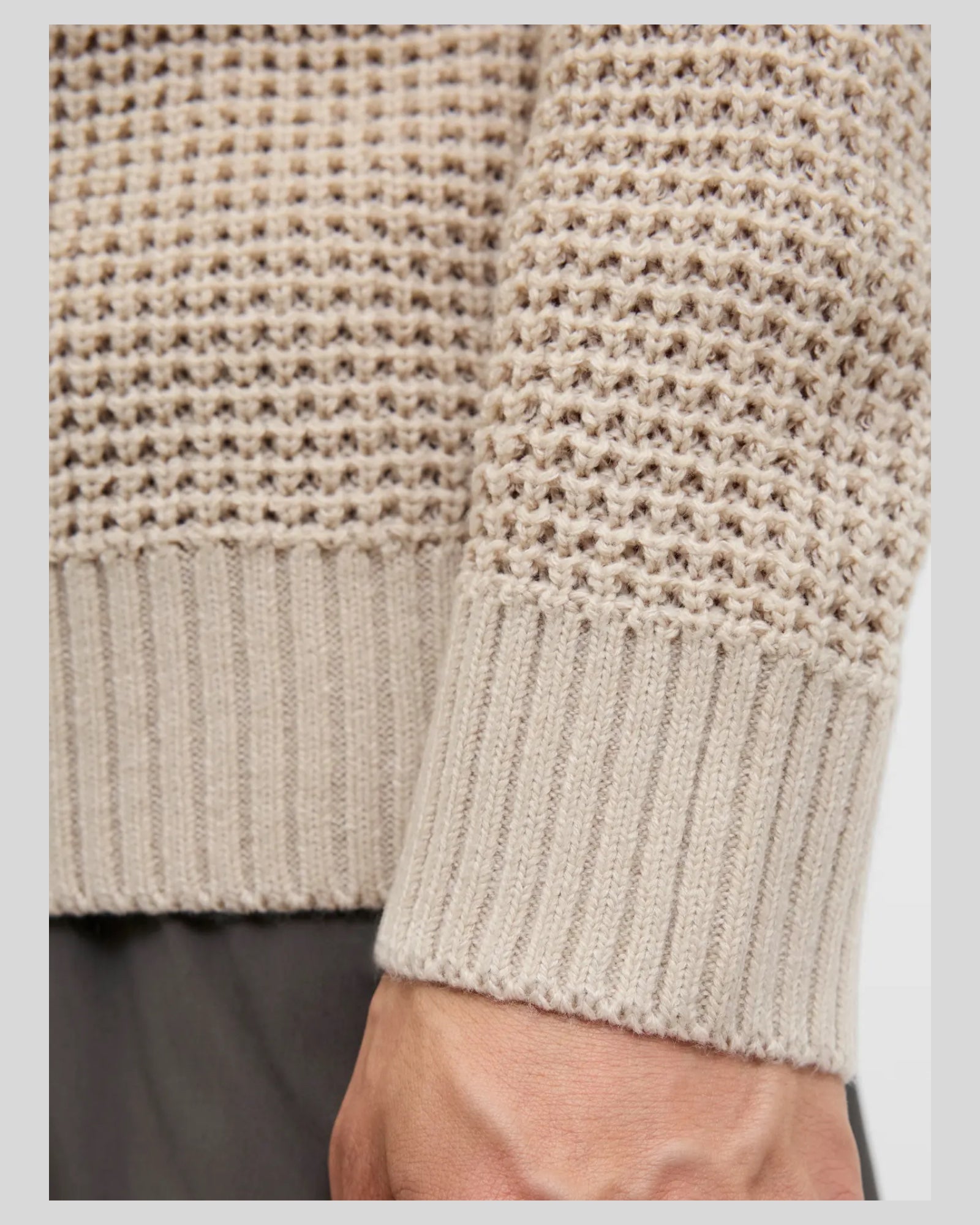 Maglione Girocollo Jjglobal Knit Crew Moonbeam 12287594 Jack & Jones