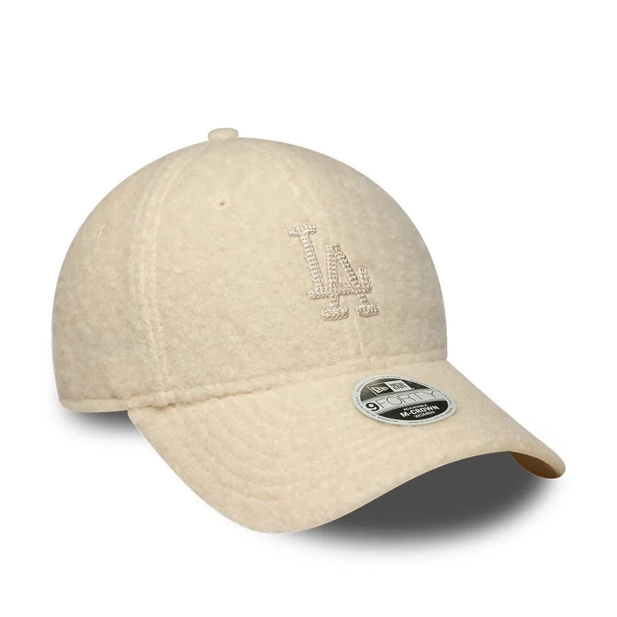 Cappello con Visiera New Era LA Dodgers 9FORTY M-Crown Winter Borg Panna – 60915791