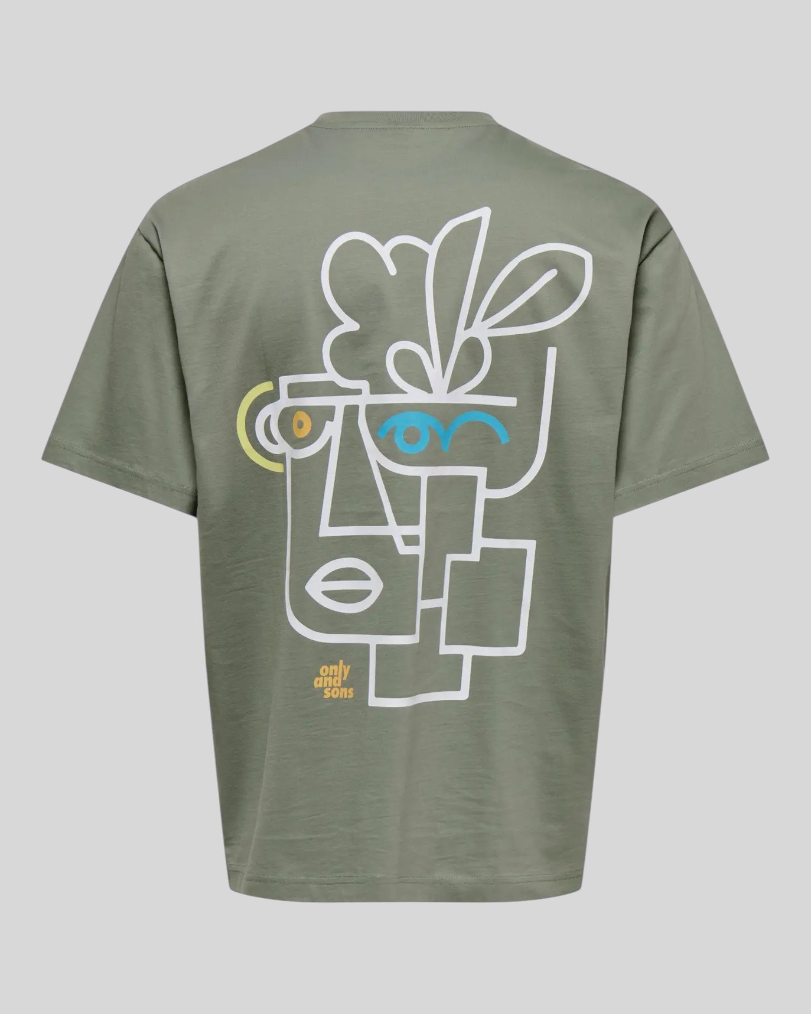 T-Shirt Onsfred Life Relaxed Tee Print Agave Green 22038836 Only & Sons