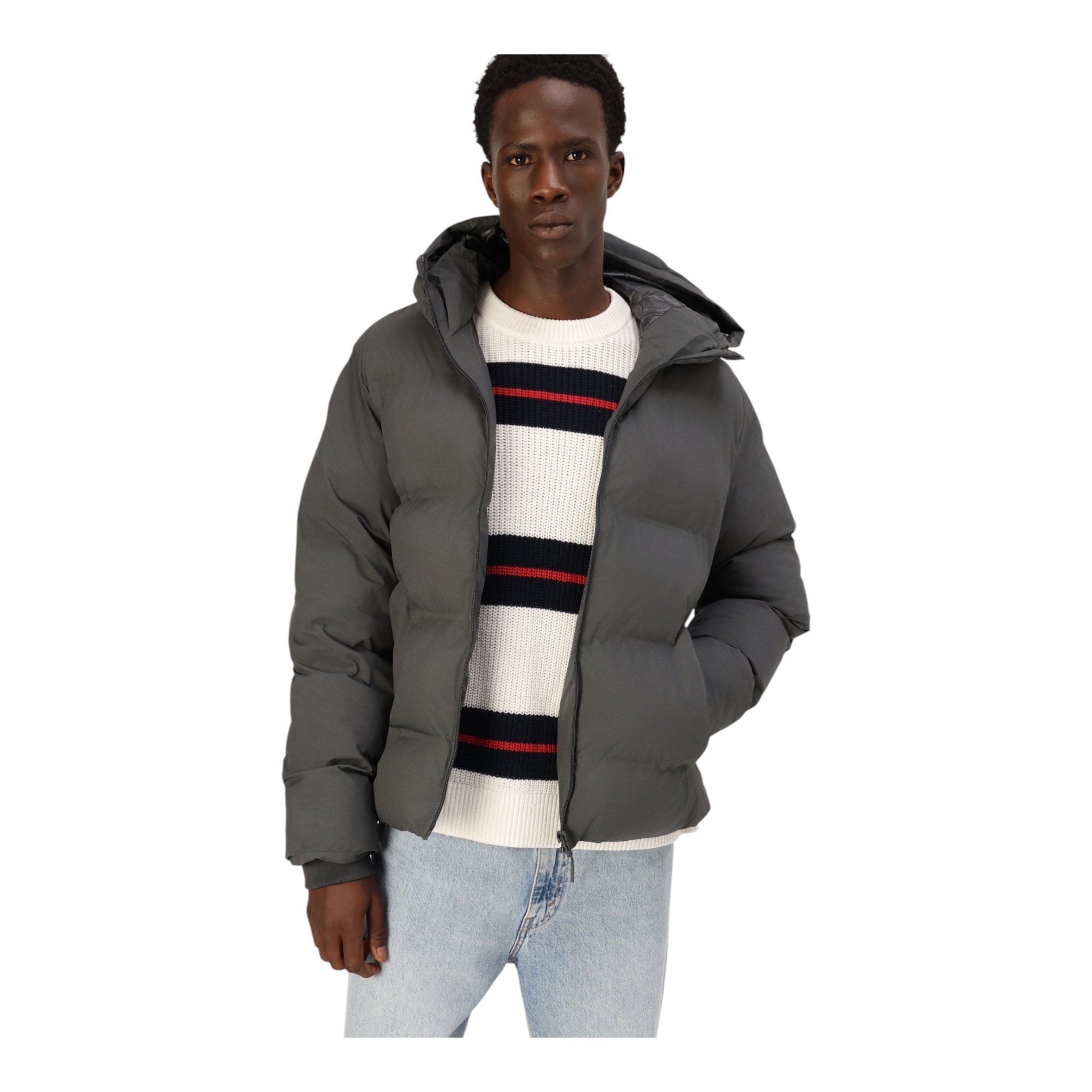 Giubbotto Con Cappuccio JJPayne Puffer Jacket Grigio 12256887 Jack & Jones