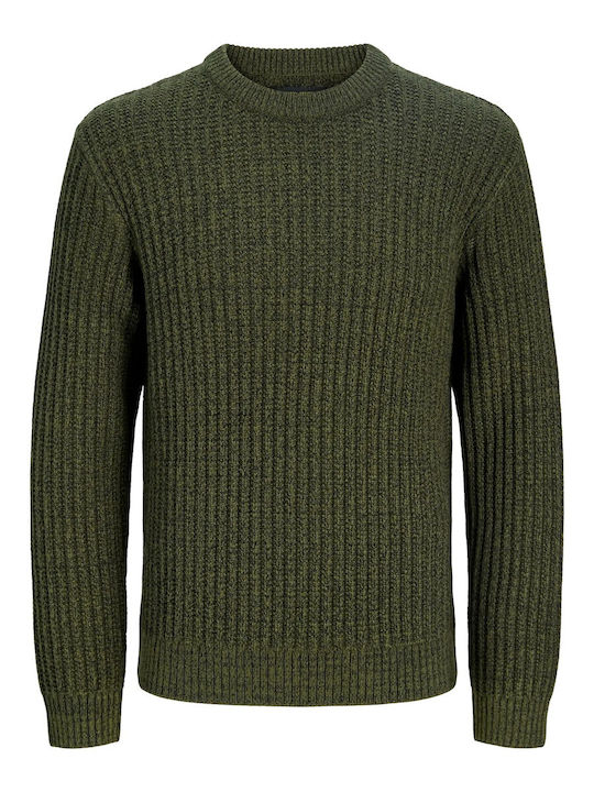 Maglione Verde Forest Night Jack & Jones JJJAxon Knit Crew Neck 12306928