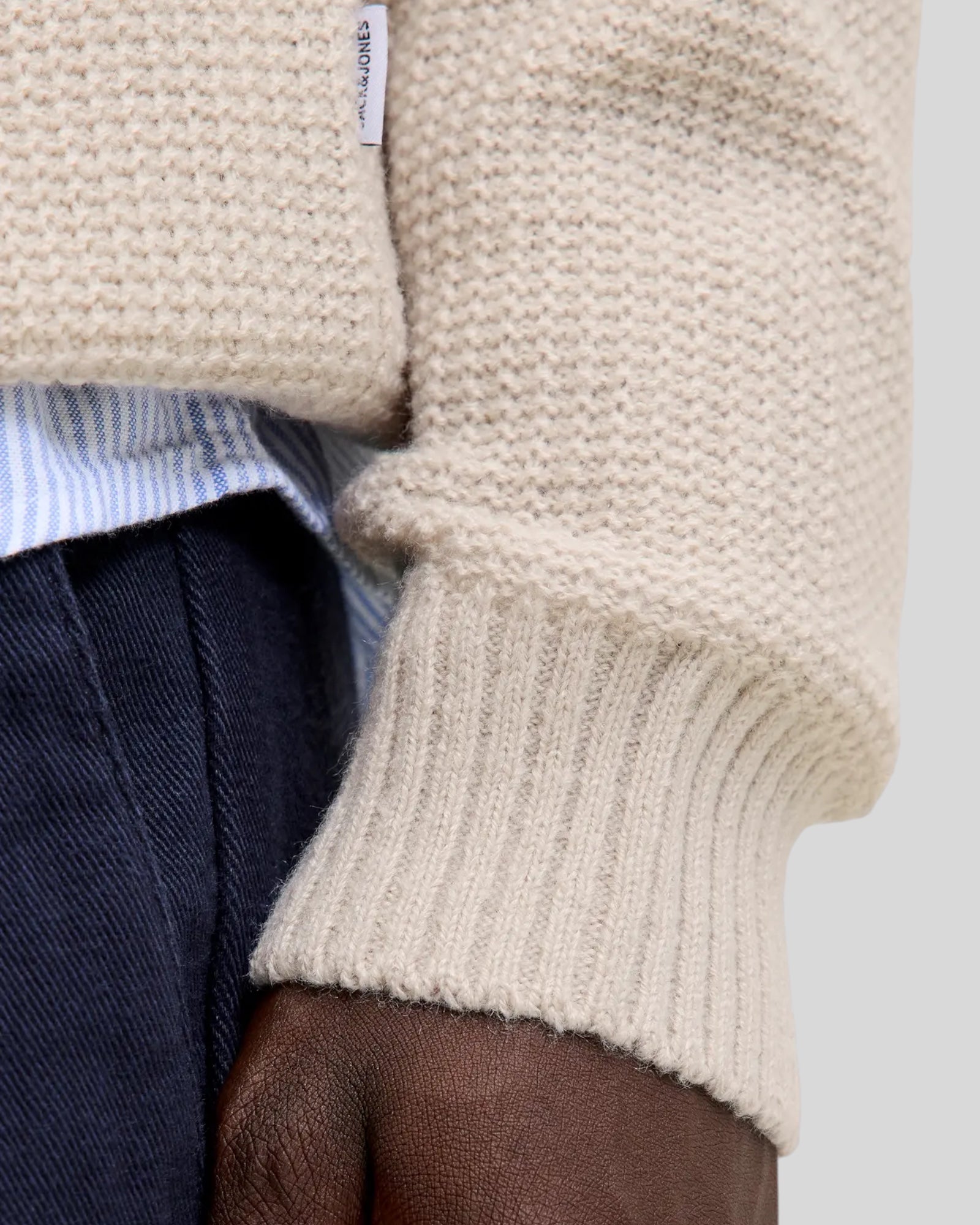 Maglione Girocollo Jjroy Knit Crew Neck Moonbeam 12279278 Jack & Jones