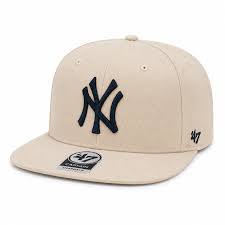 Cappello Con Visiera 47 Brand No Shot New York Yankees Beige/Blu Navy 47-B-NSHOT17WBP