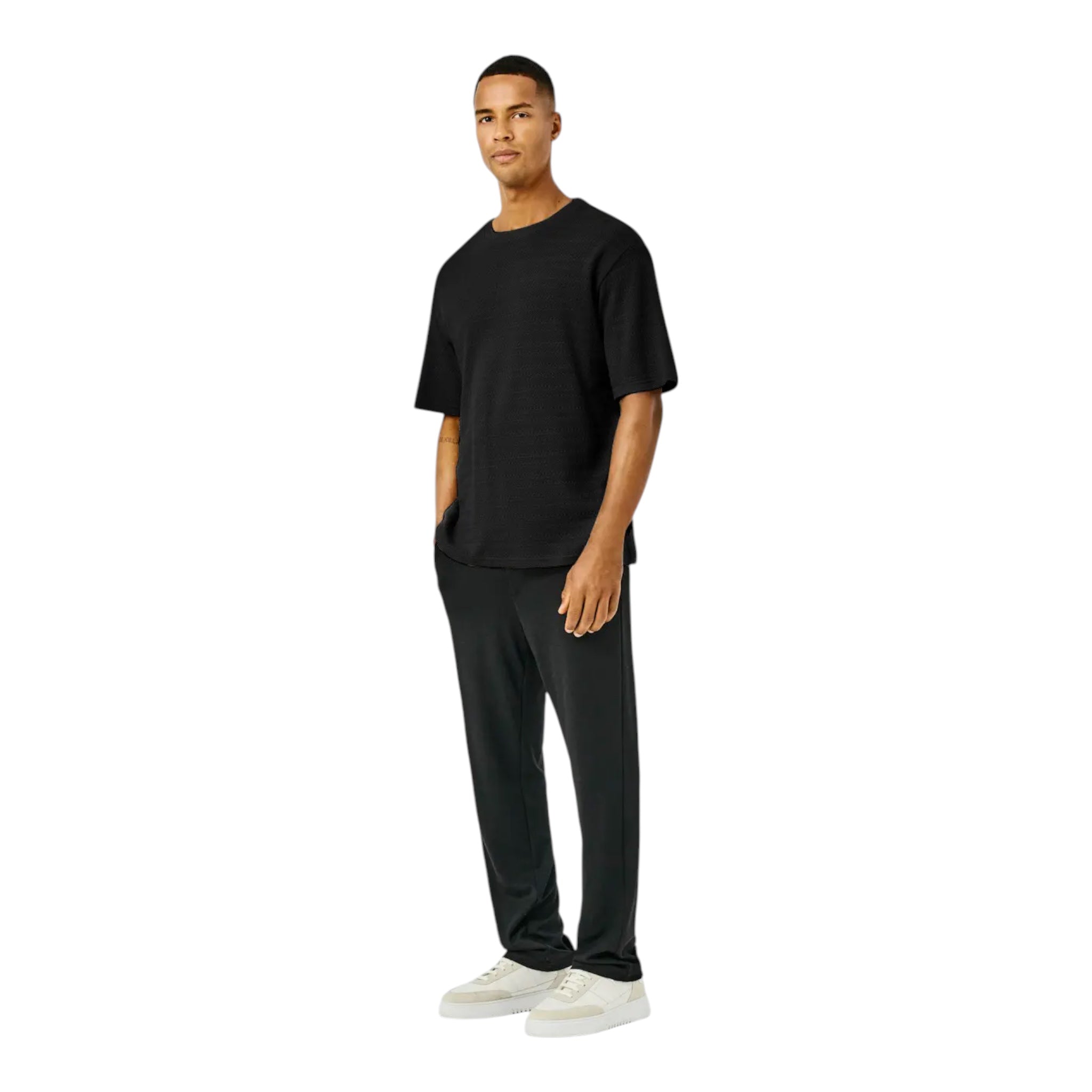T-Shirt In Maglia Givo Regular Fit Nero 22031761 Only & Sons