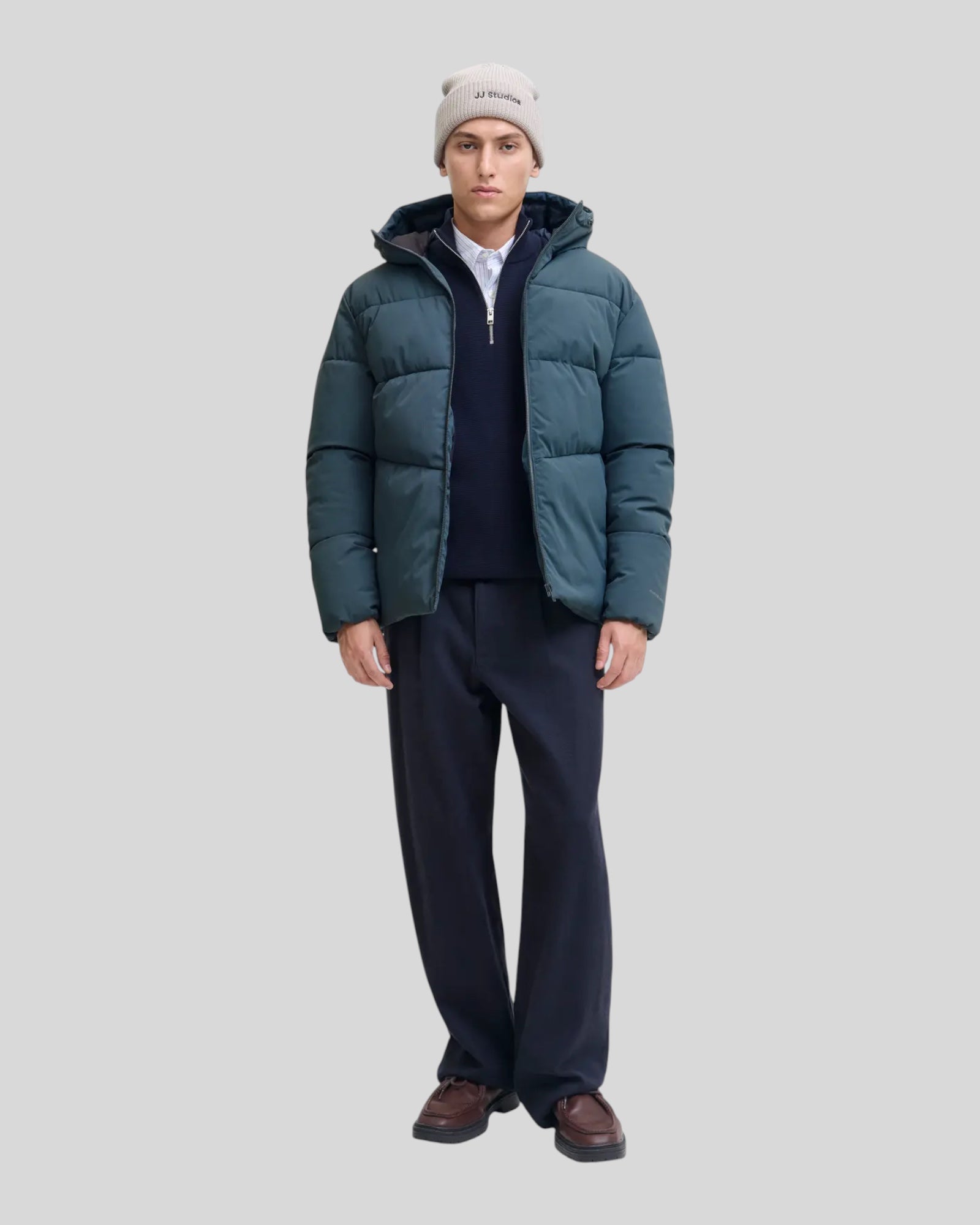 Giubbotto Con Cappuccio Global Puffer Jacket Orion Blue 12283517 Jack & Jones