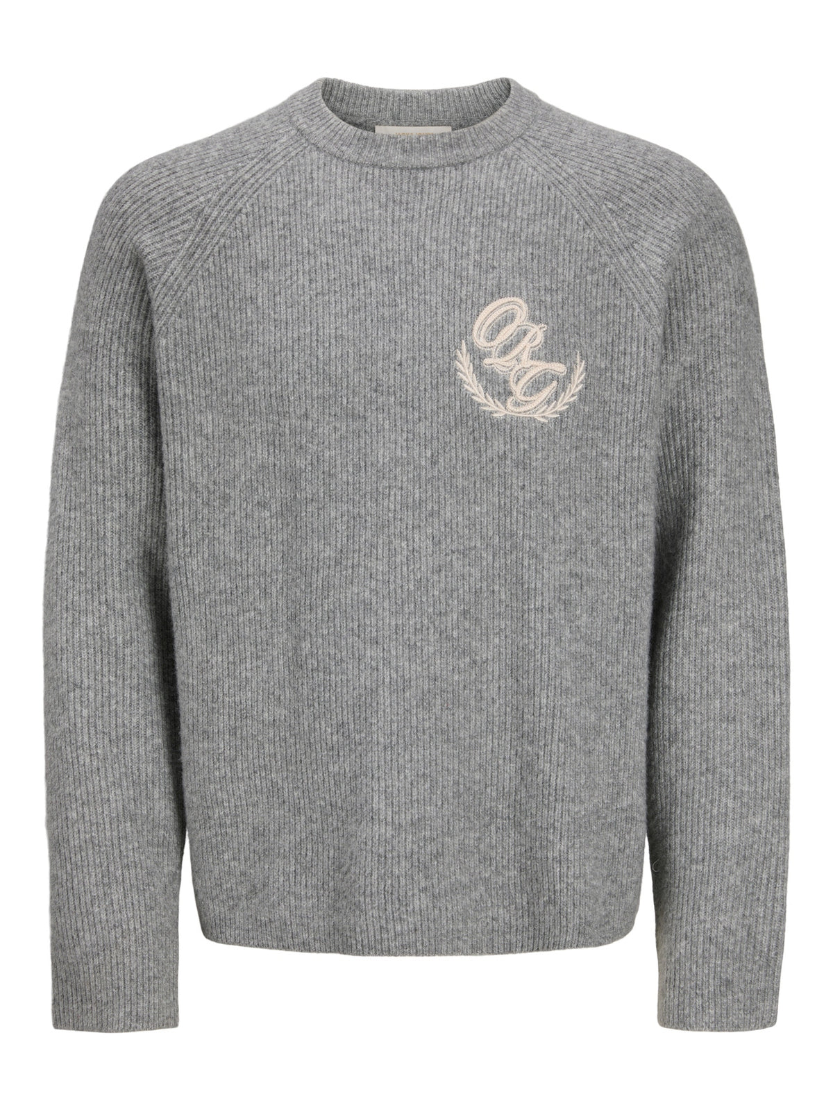 Maglione Jack & Jones Light Grey Melange Grigio Chiaro 12305748