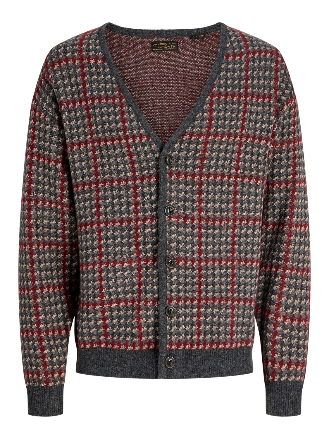 Maglione Cardigan Rosso Fired Brick JPRBLURYDER Knit Cardigan Jack & Jones 12301780