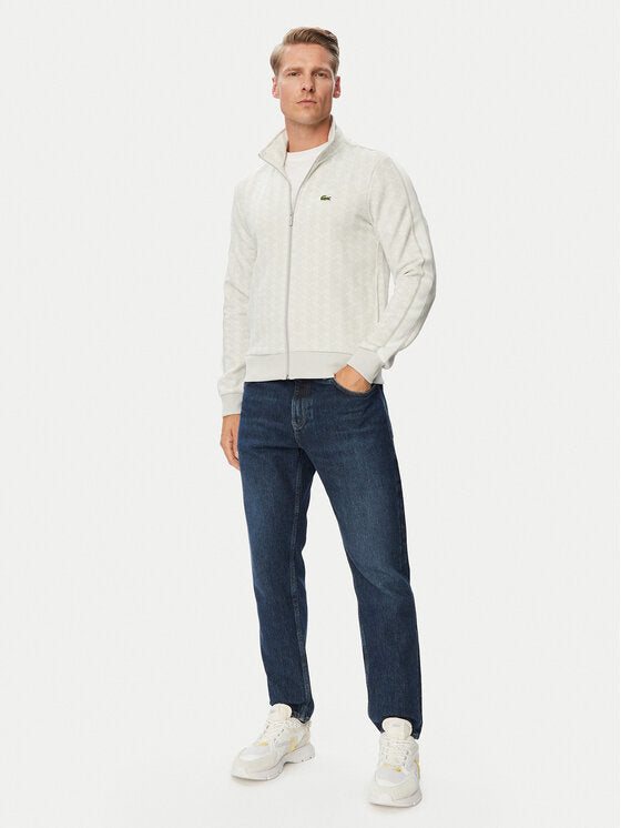 Felpa Lacoste SH1368-00-4IW Grigio Bianco