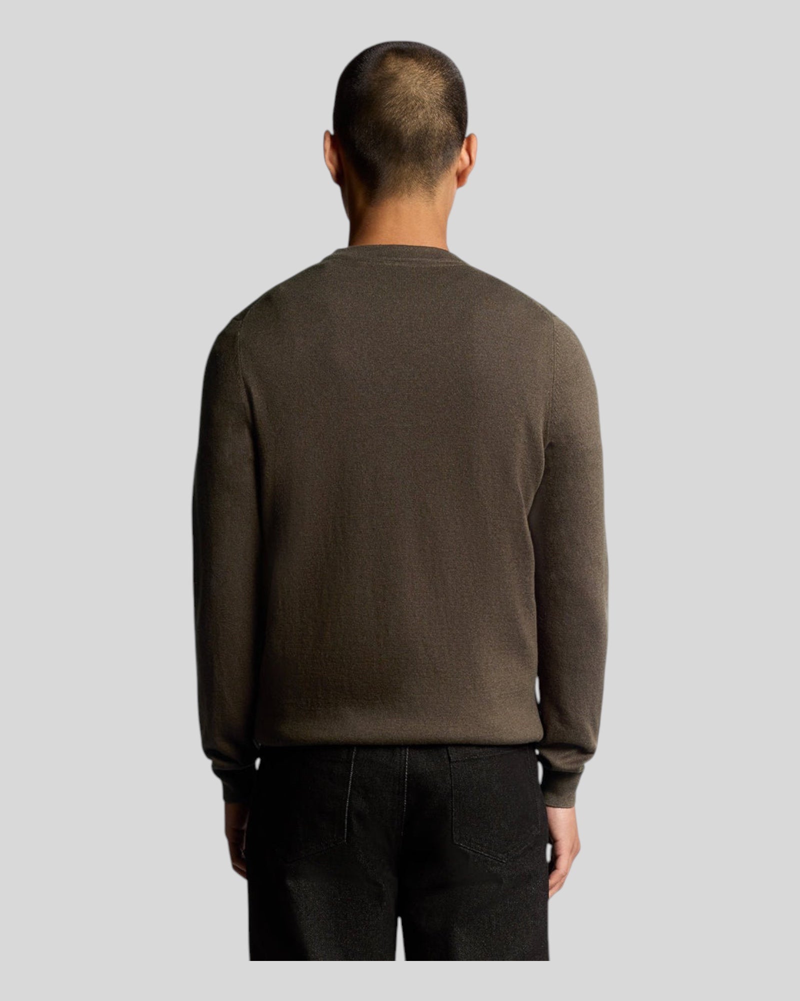 Maglione Girocollo Cotton Merino Crew Jumper Espresso KN2110VC X863 Lyle & Scott