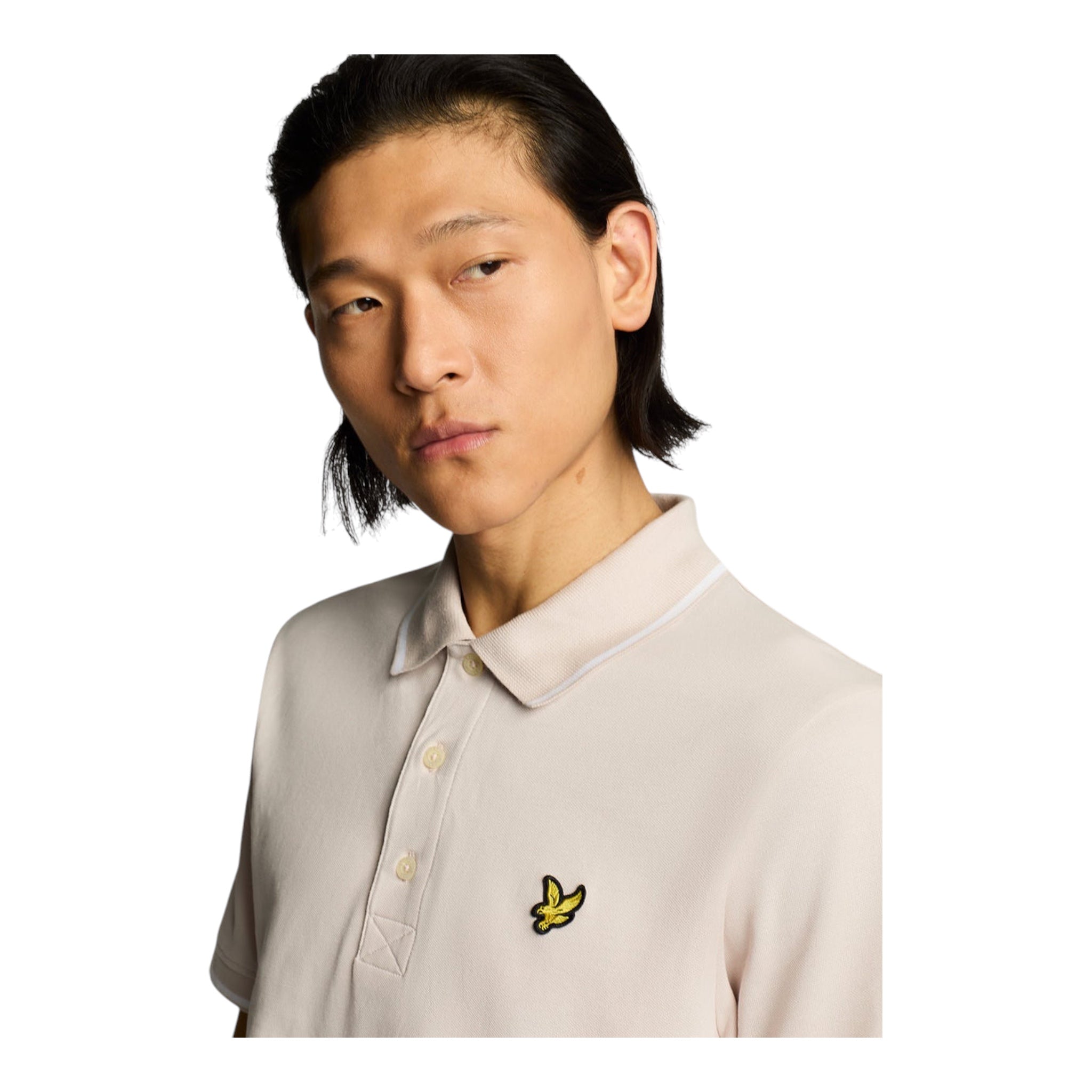 Polo M Tipped Pink Salt SP1524VOG X645 Lyle & Scott