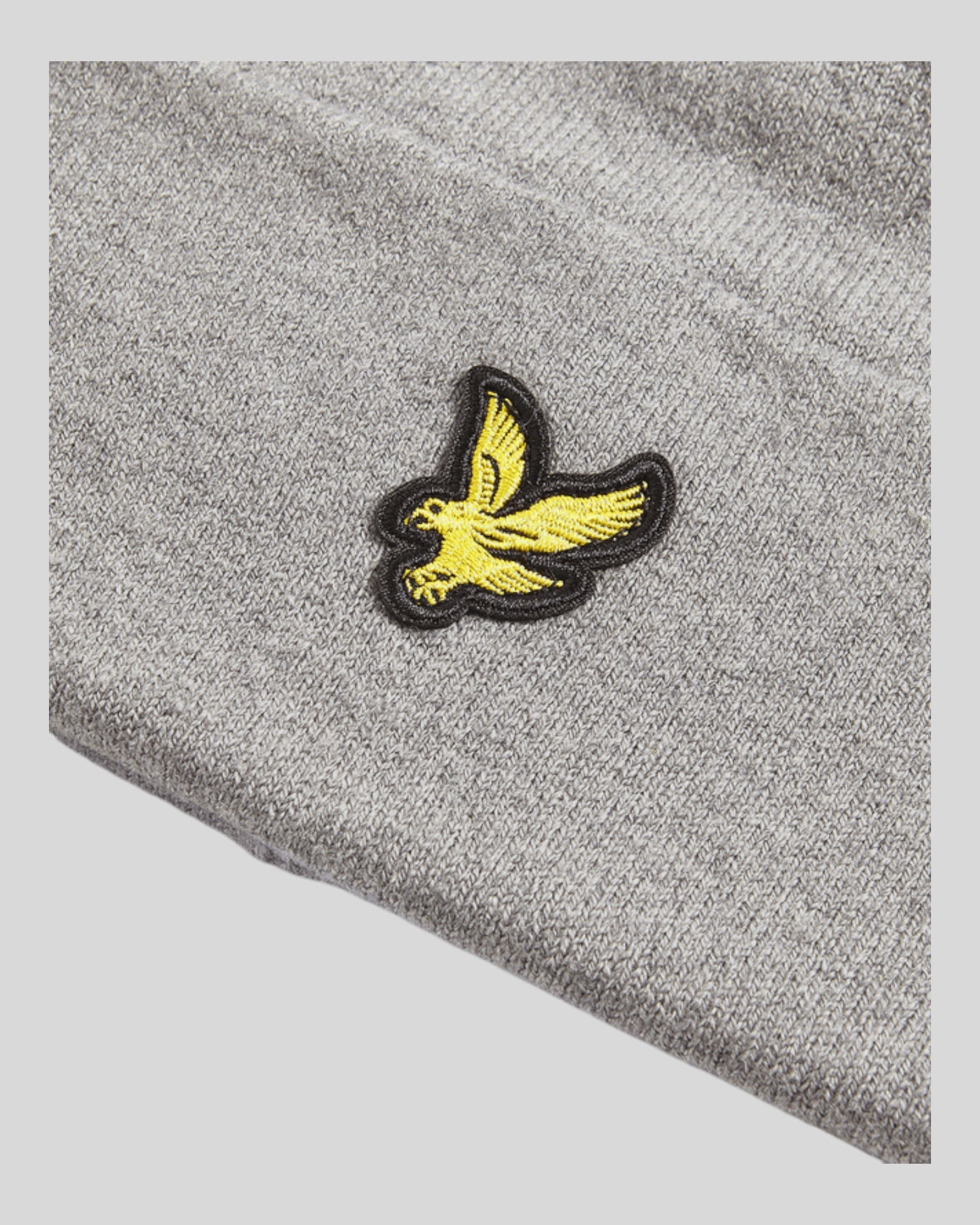 Cappello Con Risvolto Merino Wool Blend Beanie Mid Grey Merl HE2313A T28 Lyle & Scott