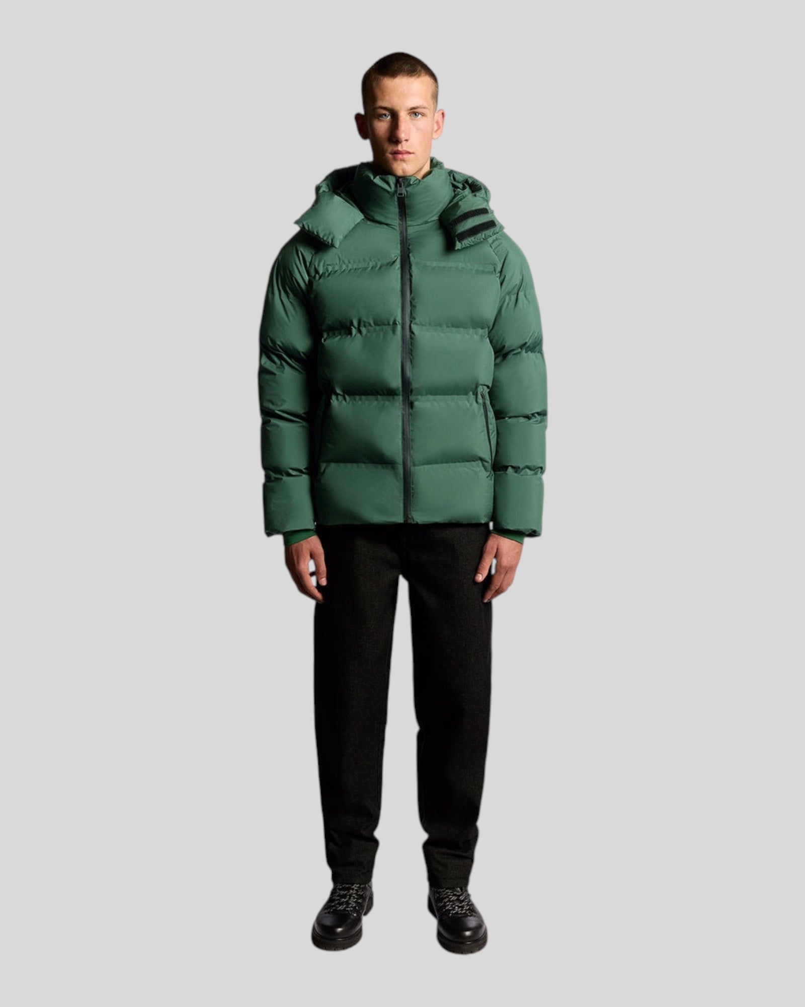 Giubbotto Con Cappuccio Hooded Jacket Puffer Dark Pine JK2317V X88