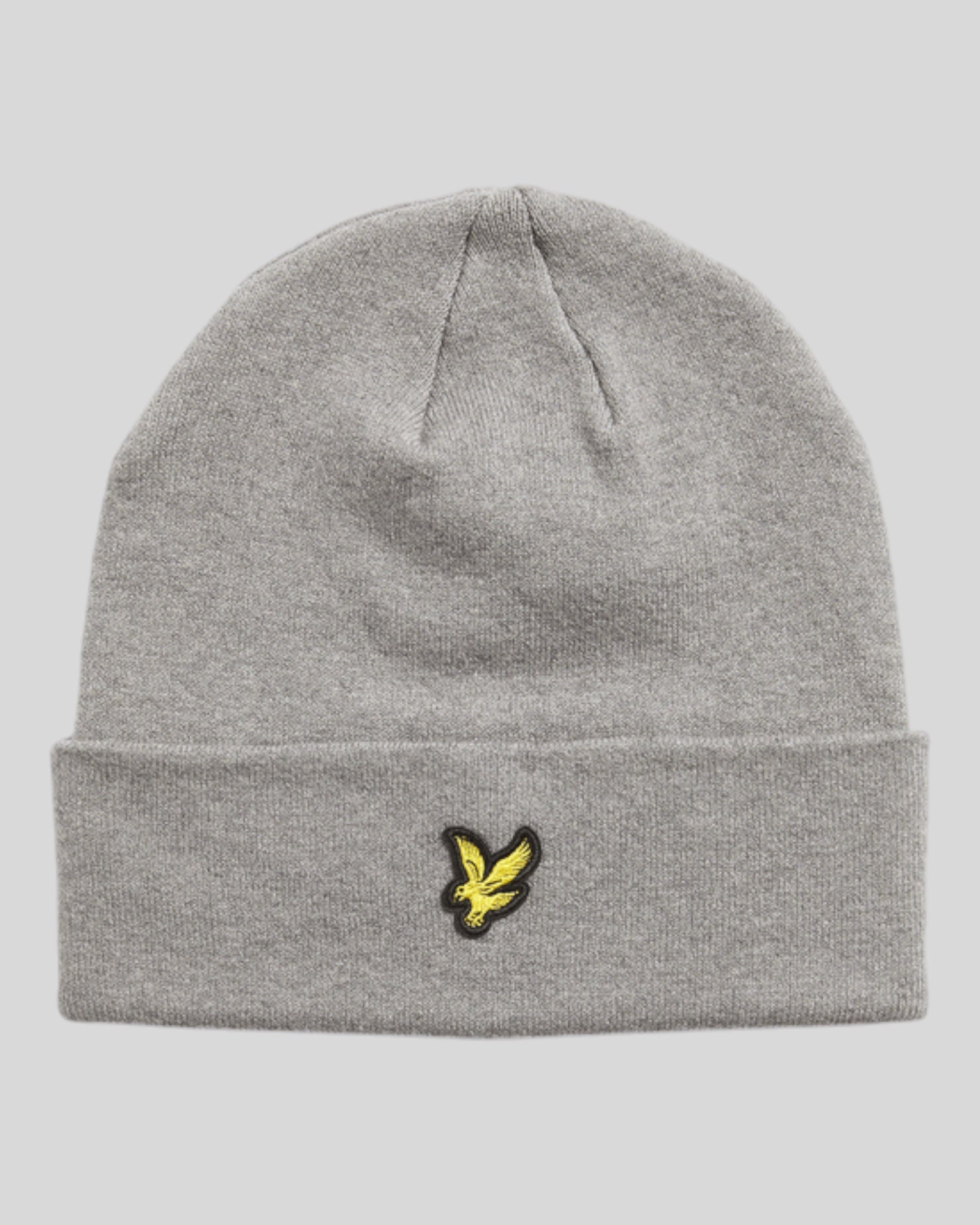 Cappello Con Risvolto Merino Wool Blend Beanie Mid Grey Merl HE2313A T28 Lyle & Scott
