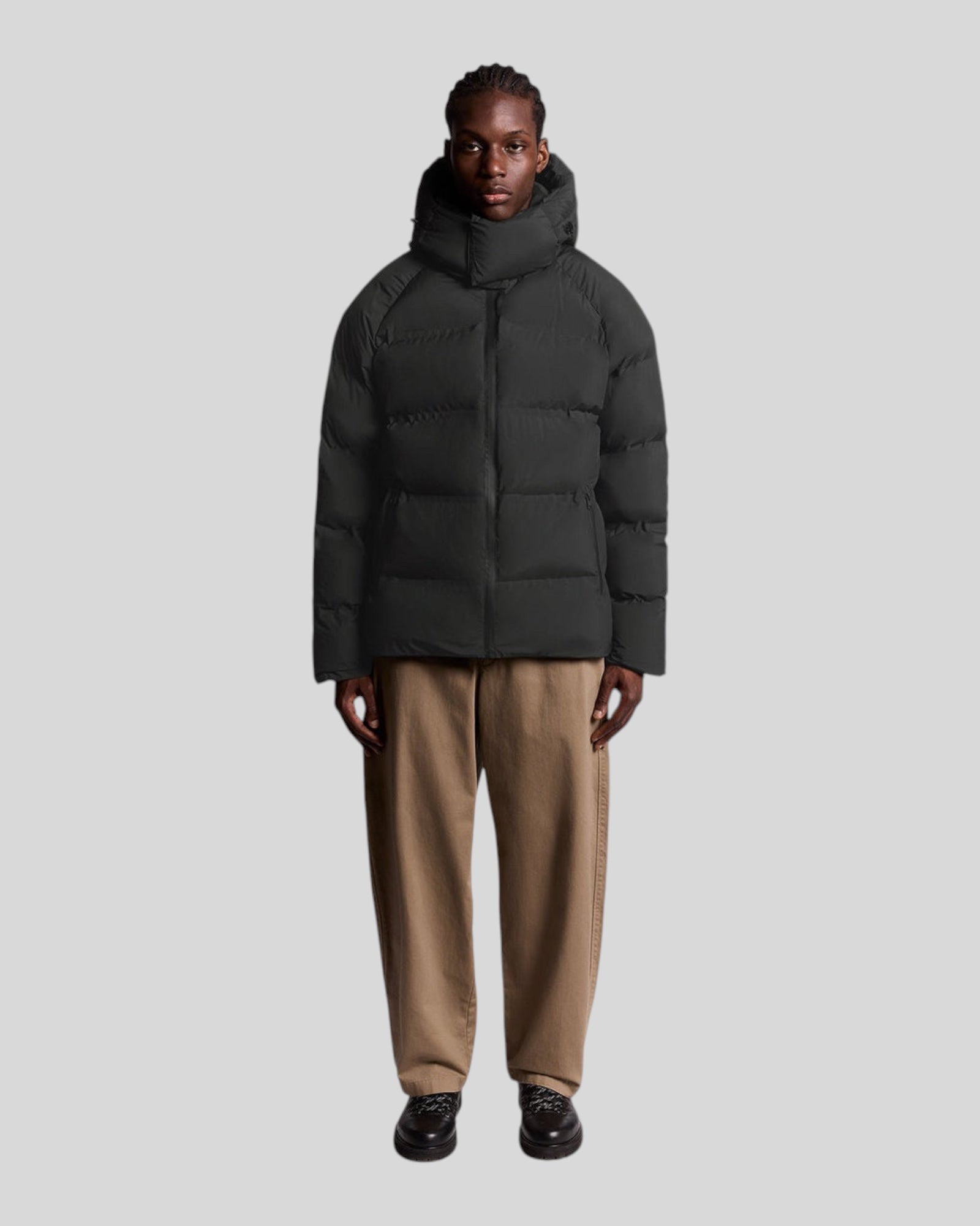 Giubbotto Con Cappuccio Hooded Jacket Puffer Nero JK2317V Z865