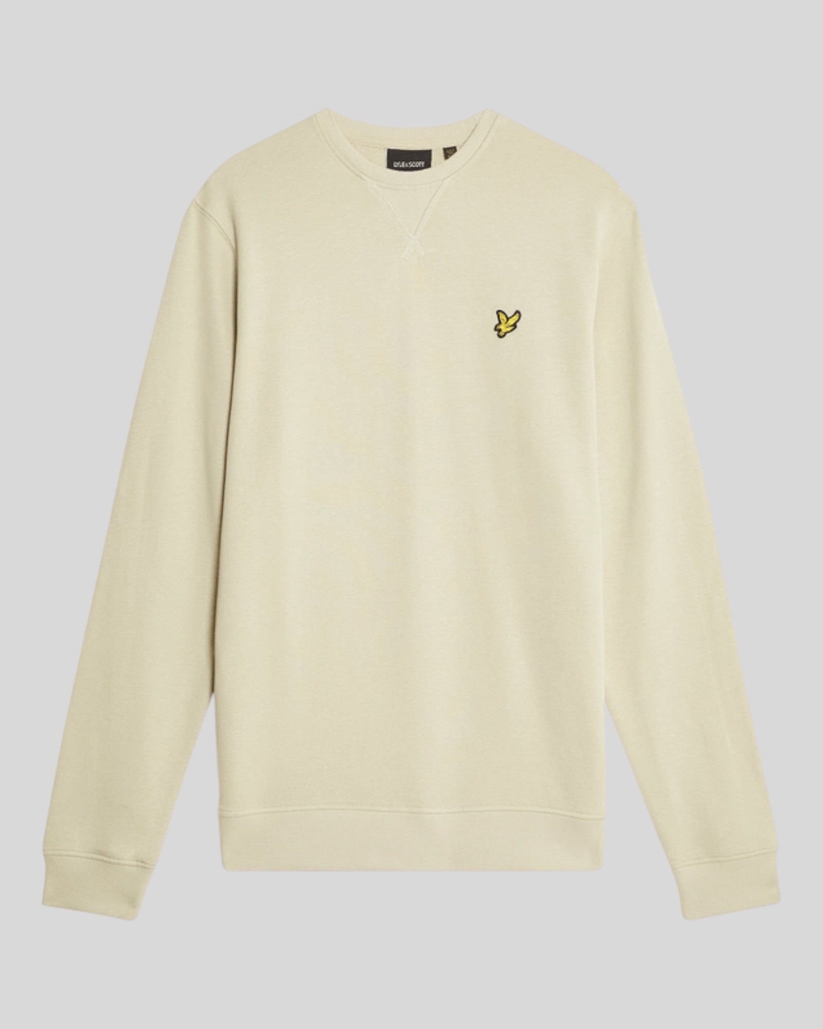 Felpa Girocollo Brushed Back Crew Neck Grey Taupe ML1131V X865 Lyle & Scott