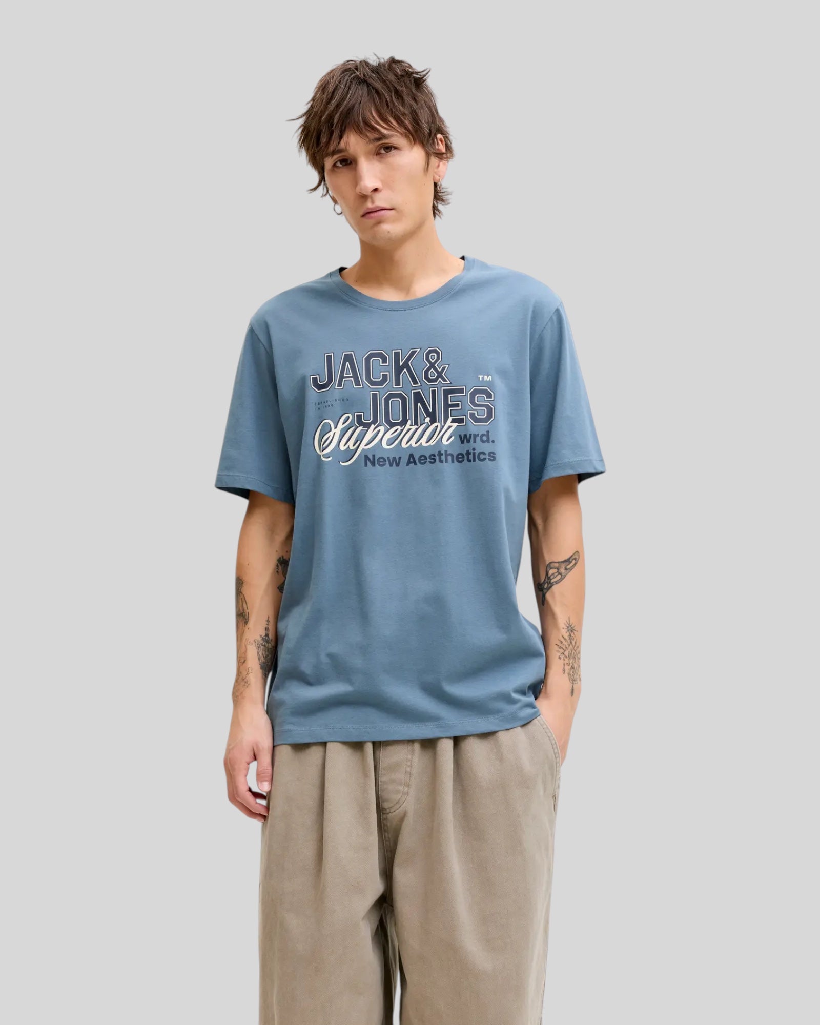 T-Shirt Jjelogo Tee ss 2 Cool Blue Mirage 12288016 Jack & Jones