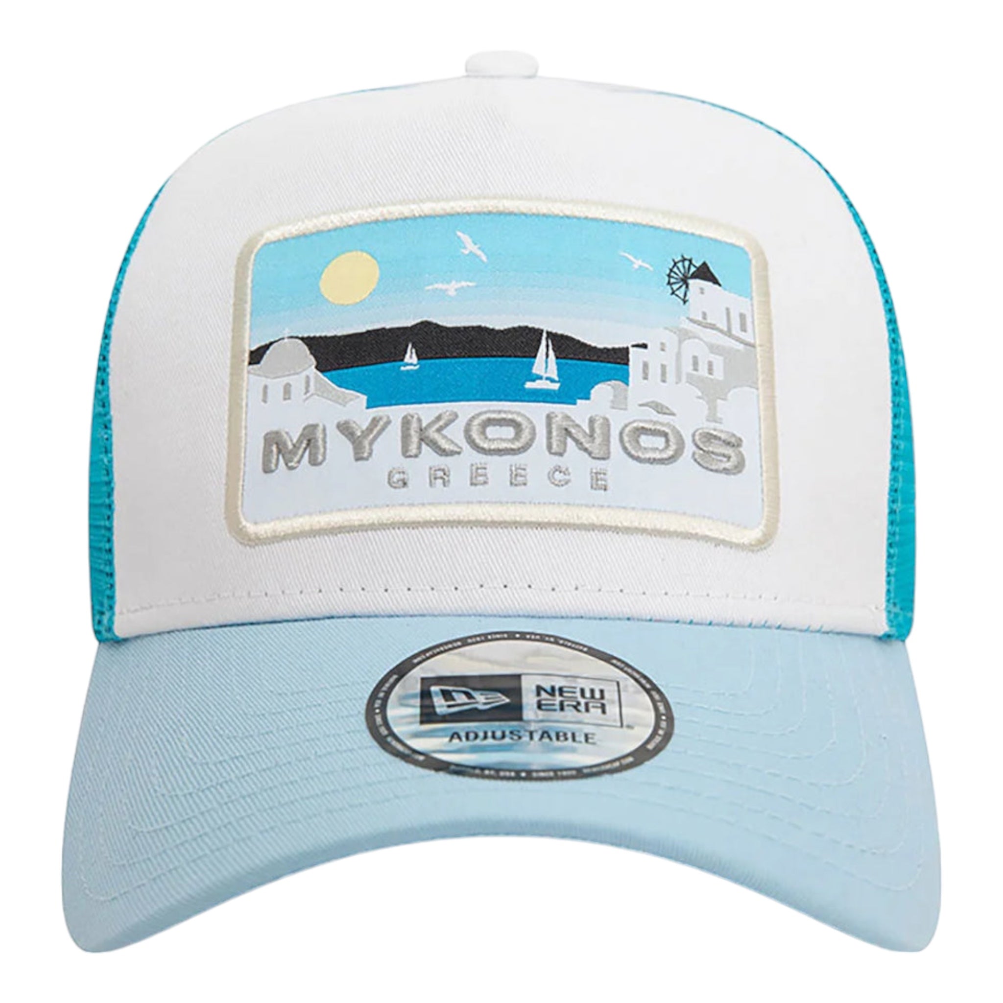 Adult Unisex Mykonos Trucker Hat White Celestial 60503543 New Era