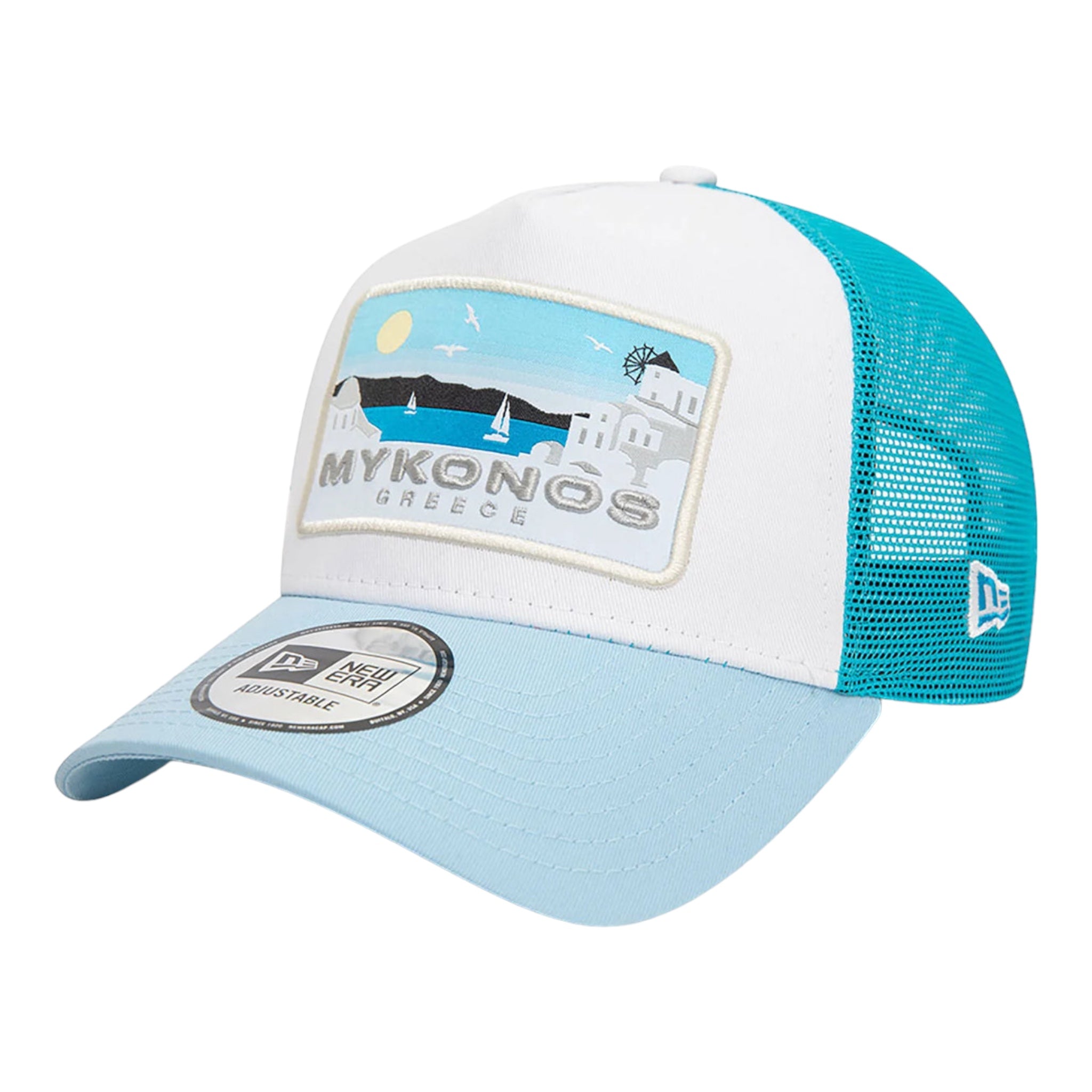 Erwachsene Unisex Mykonos Trucker Hat White Celestial 60503543 New Era