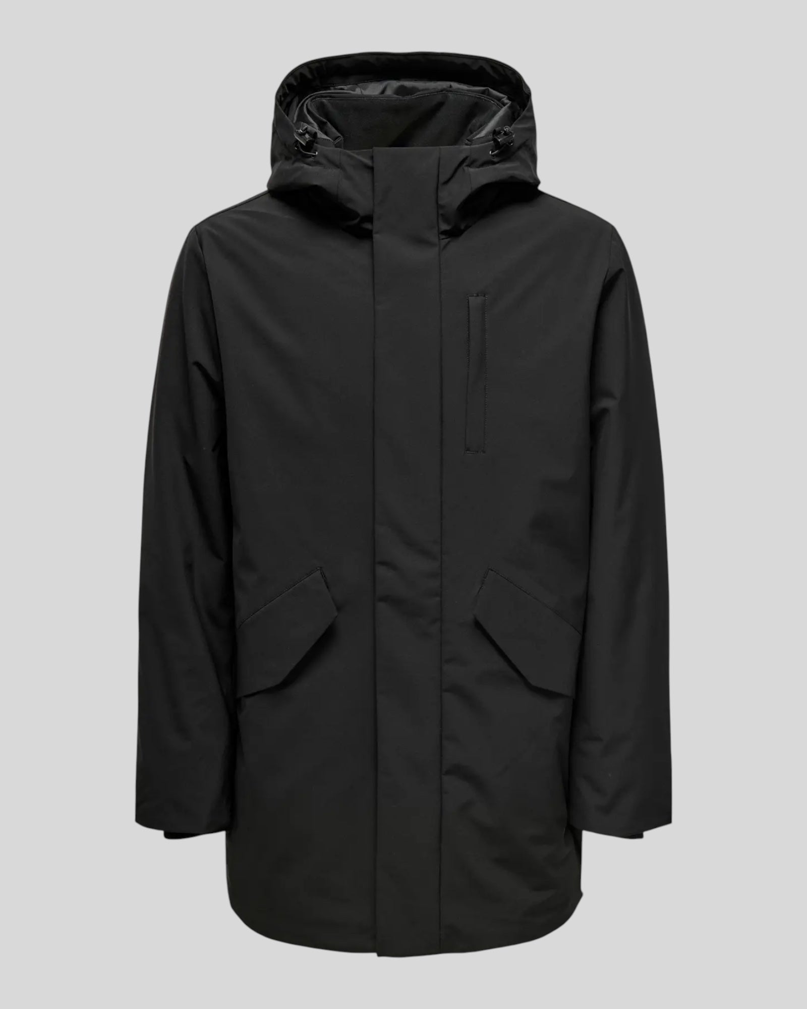 Giubbotto Parka Con Cappuccio Onssayn Waterproof Stretch Nero 22034894 Only & Sons