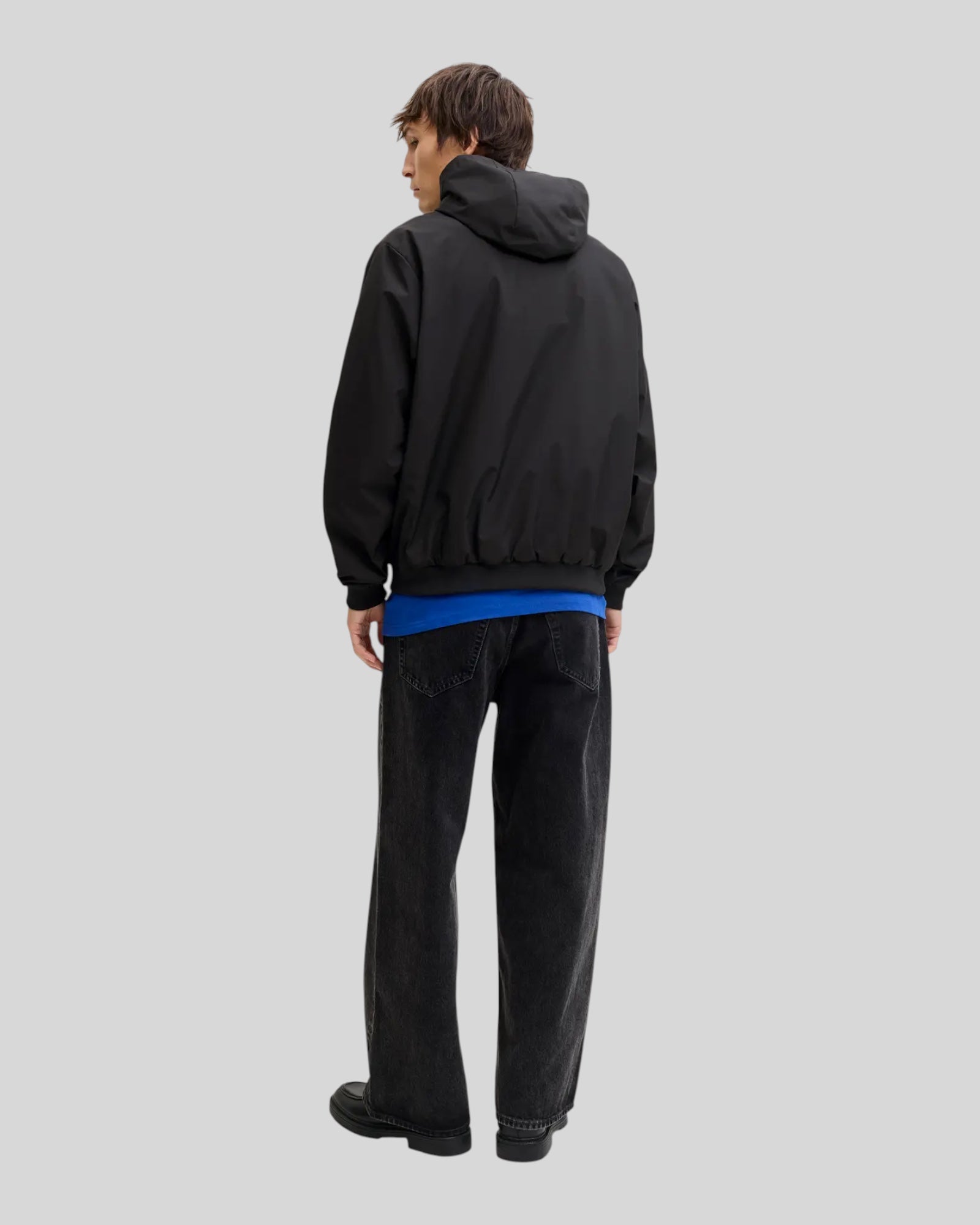 Giubbotto Con Cappuccio Jjecharger Stand Hoodie Bomber Essentials Nero 12288916 Jack & Jones