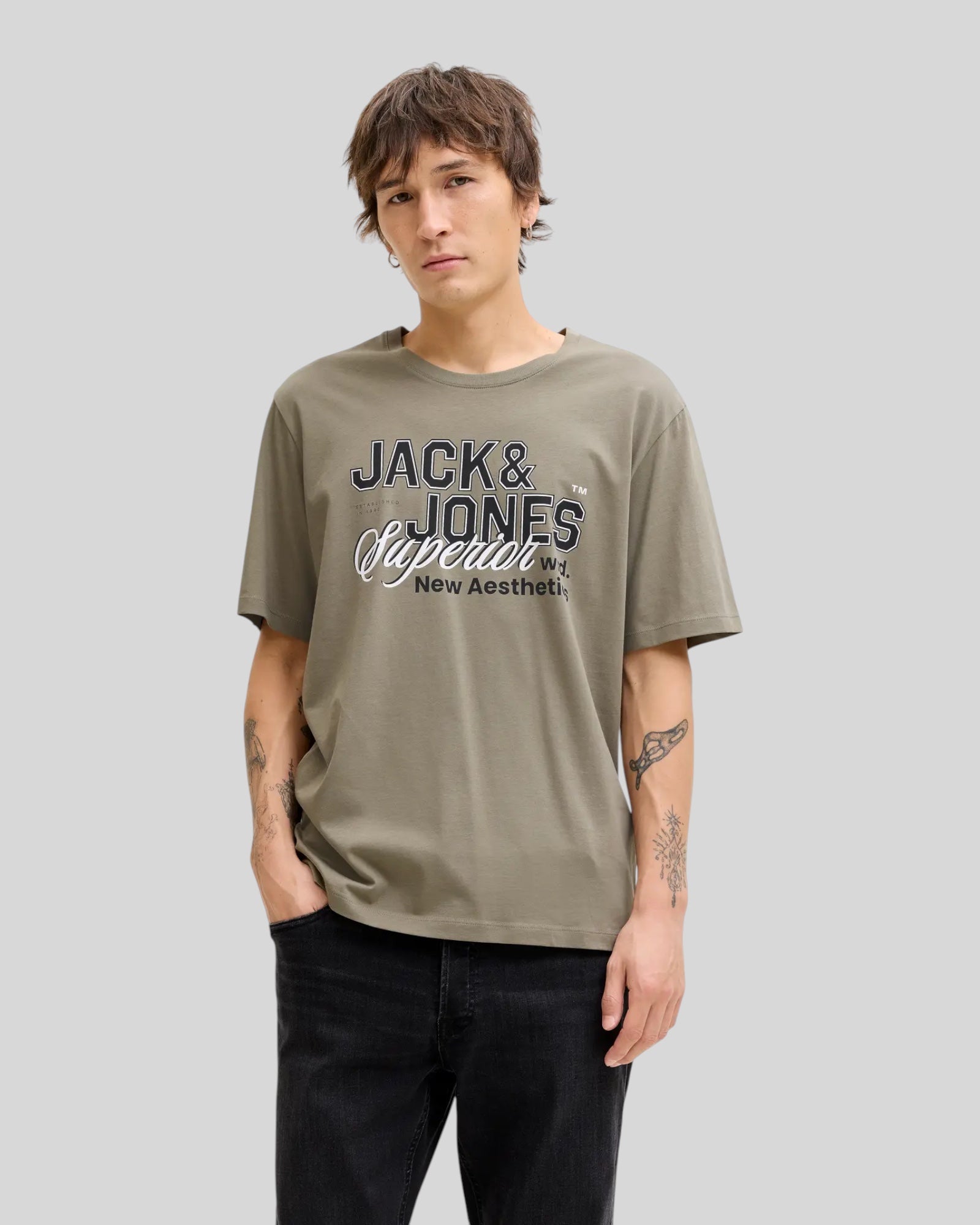 T-Shirt Jjelogo Tee ss 2 Cool Vetiver 12288016 Jack & Jones