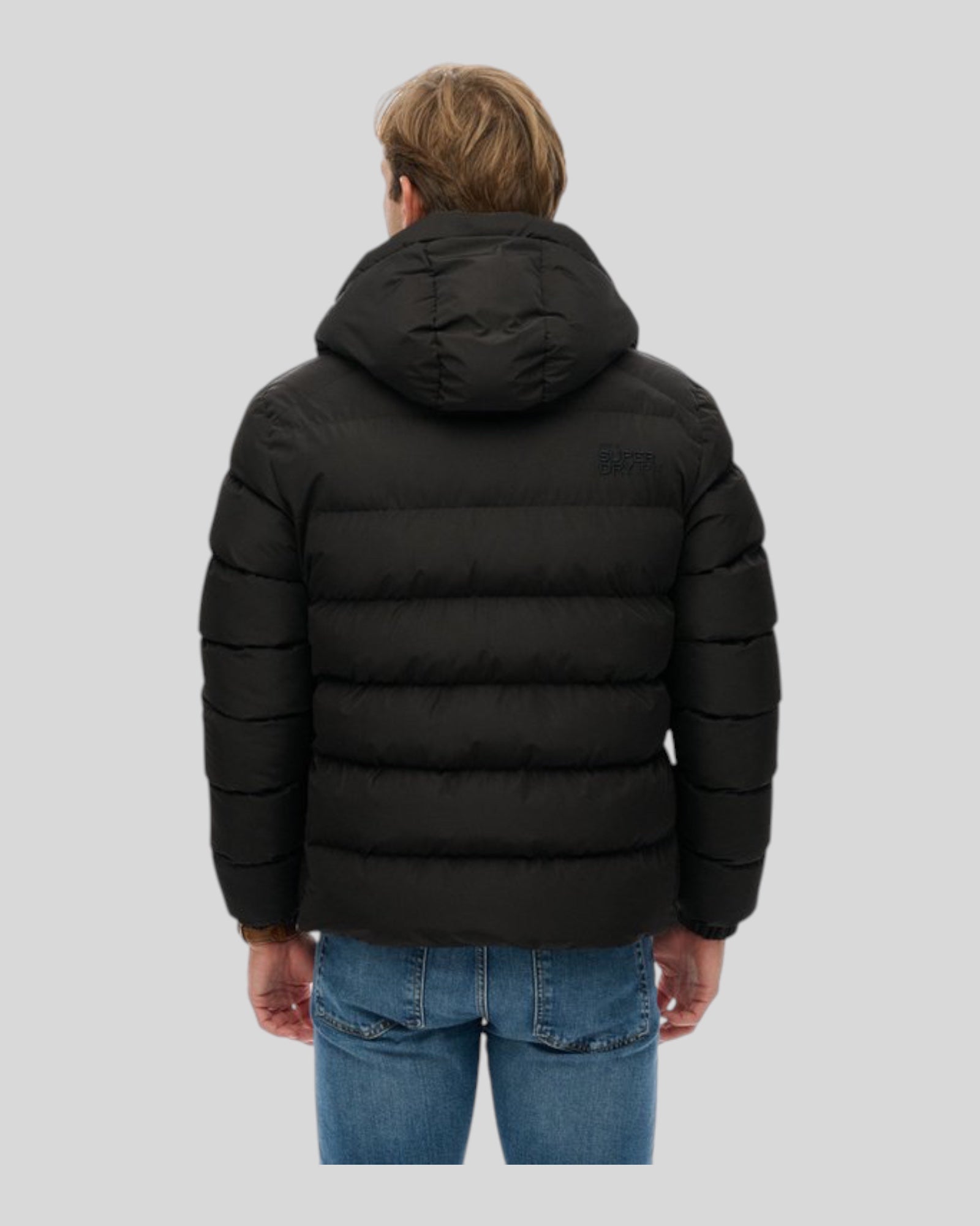 Giubbino Con Cappuccio Hooded Sports Puffer Jacket  Nero M5011905A Superdry