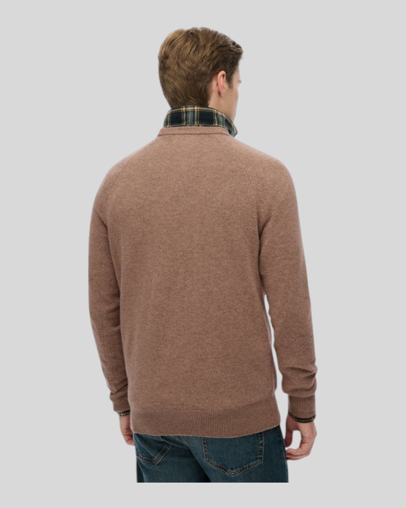 Maglione Girocollo In Misto Lana Macadamia Brown M6110689A H8P Superdry