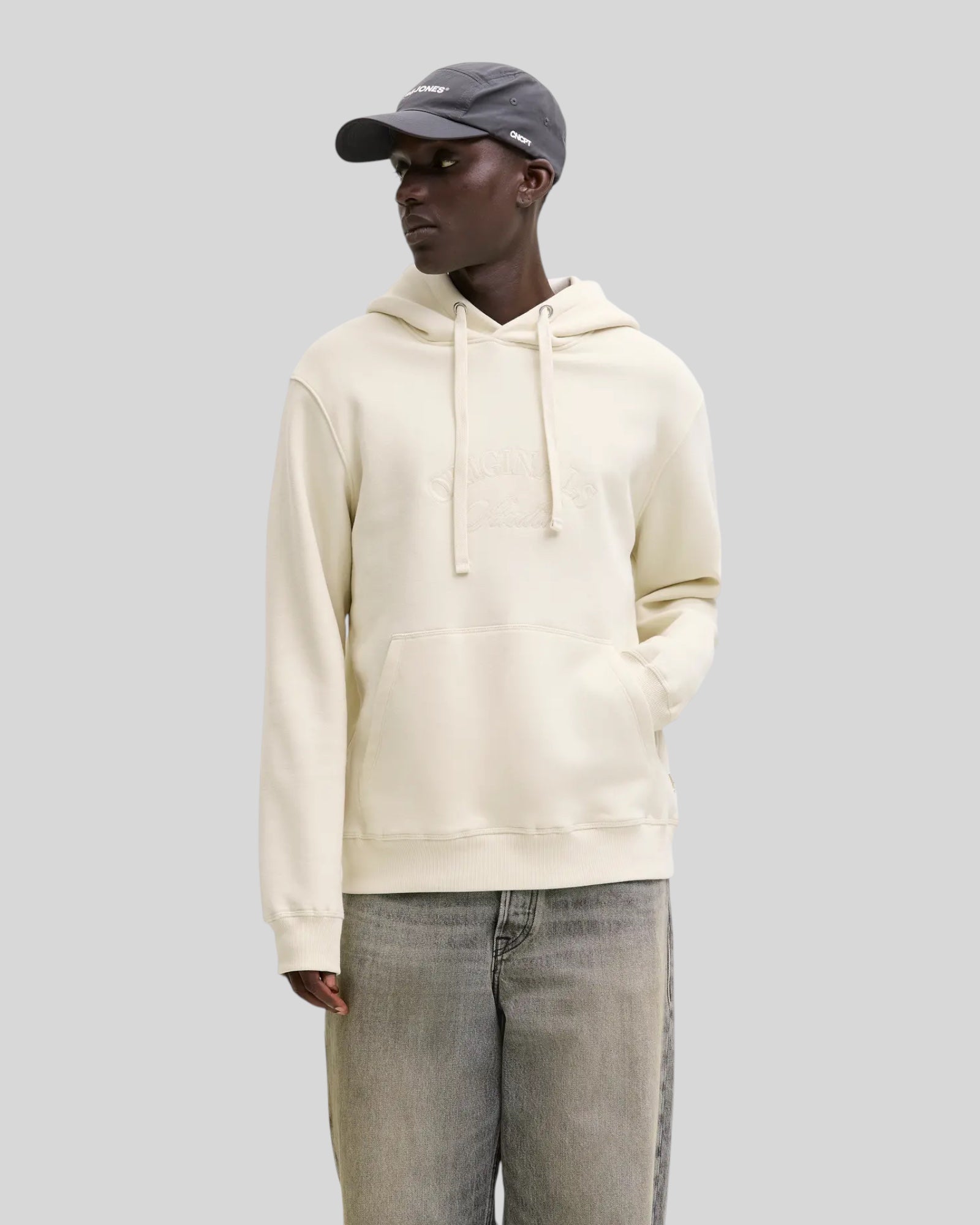 Felpa Con Cappuccio Jorbleecker Branding Sweat Hoodie Antique White 12285796 Jack 6 Jones