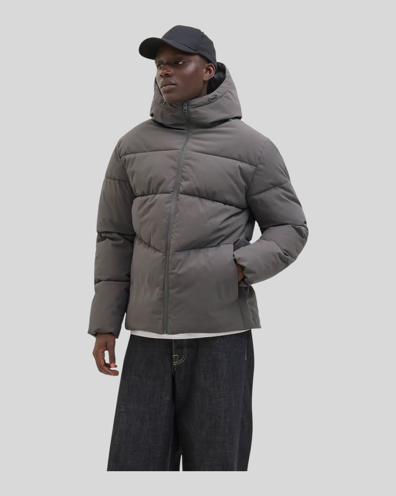 Giubbotto Con Cappuccio Global Puffer Jacket Castlerock 12283517 Jack & Jones