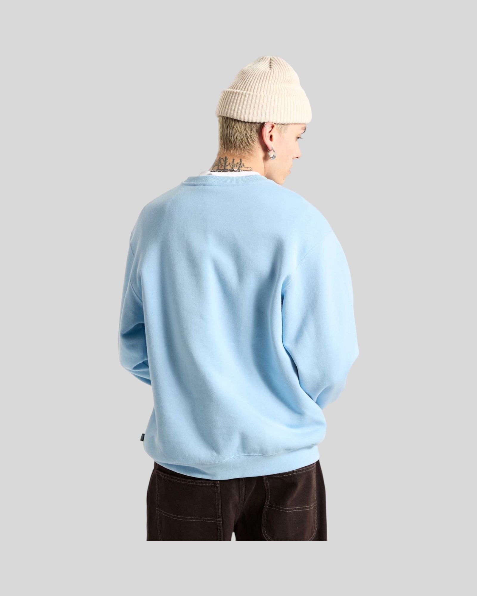Felpa Girocollo M Left Chest Loose Crew Celeste VN000P20EML Vans